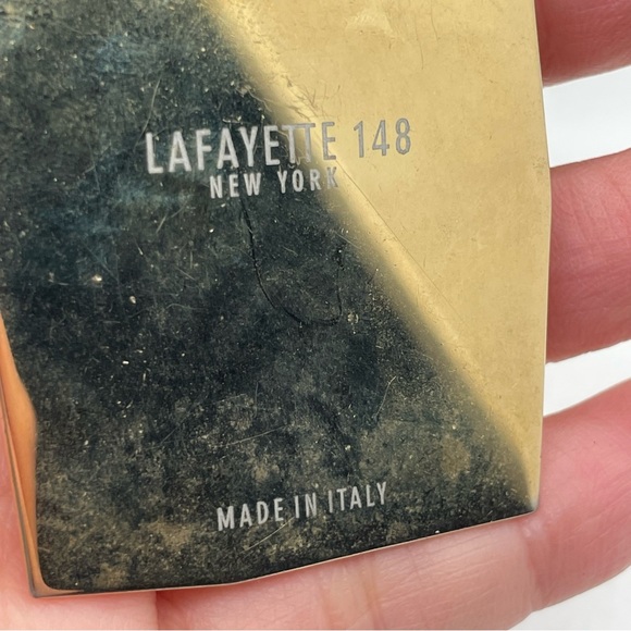 Lafayette 148 New York Bold Statement Necklace Gold Tone Adjustable Chain - Picture 5 of 10